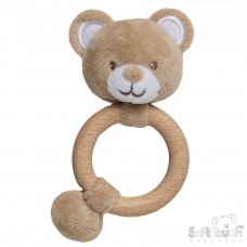 ERT64-BR: Brown Eco Bear Rattle Toy